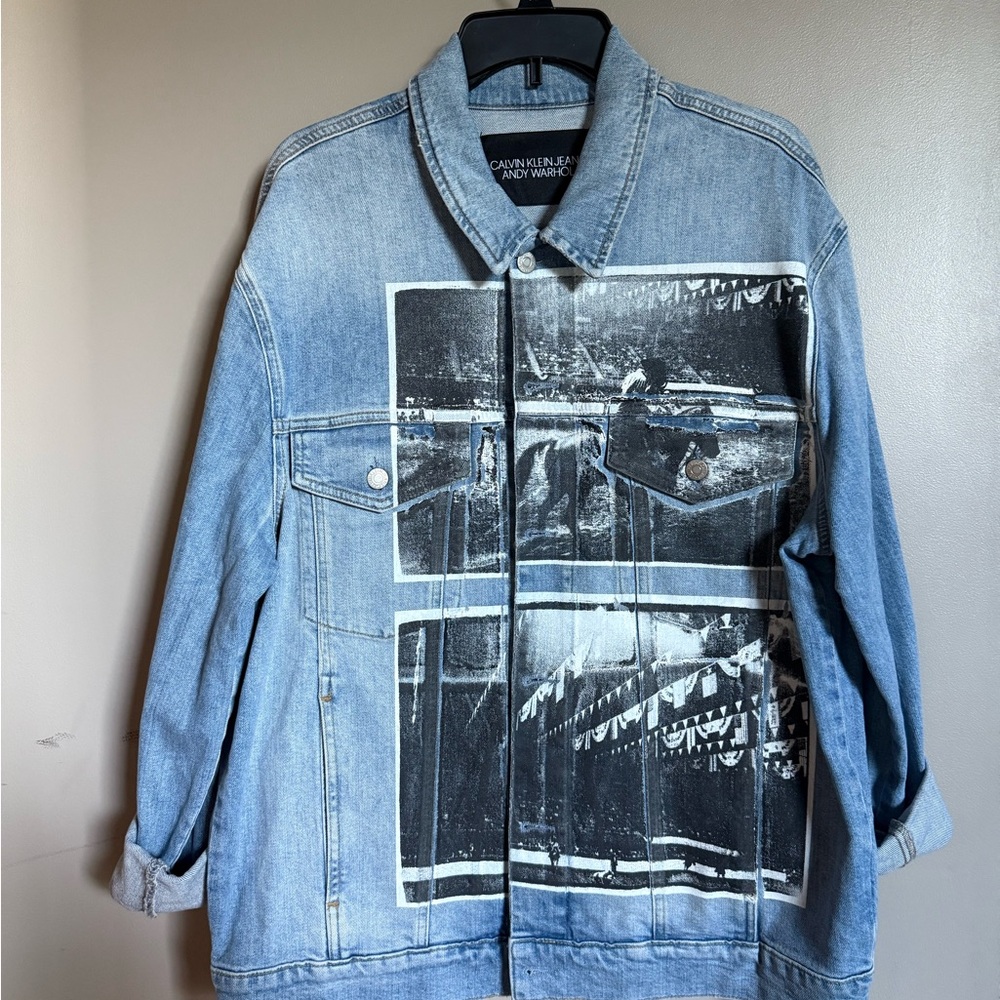 Calvin Klein Jeans x Andy Warhol Graphic Blue Denim Jacket